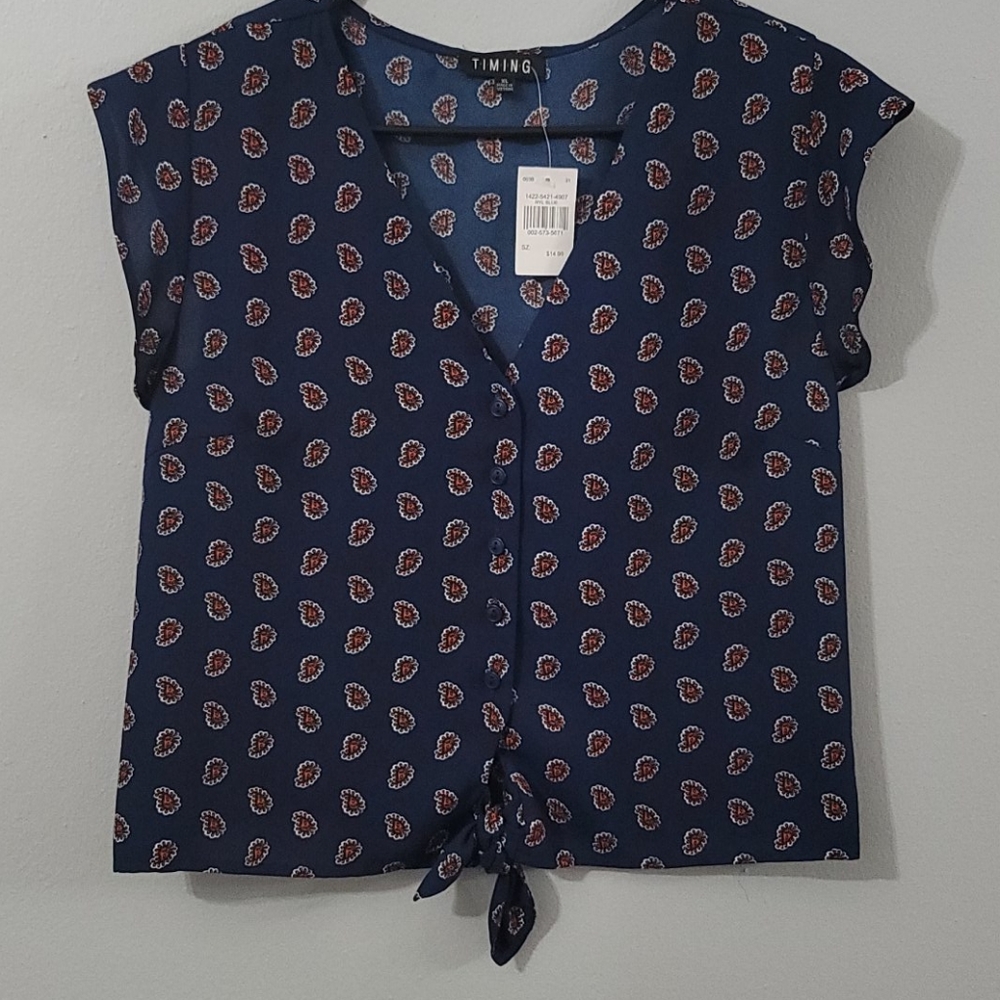 NWT, Timing Blue Button Shirt
